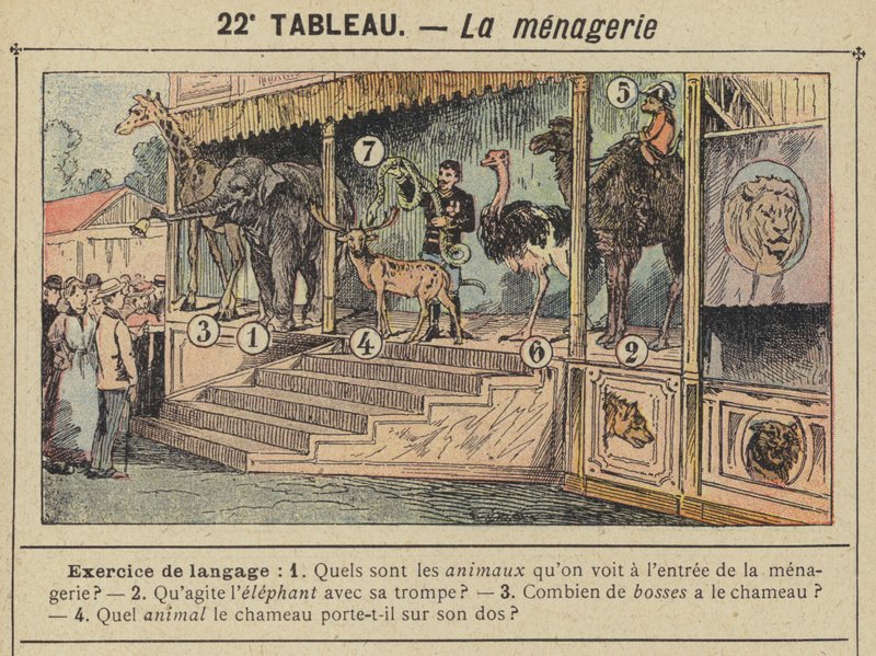 La hayvanat bahçesi (renkli taş) by Gustave Fraipont