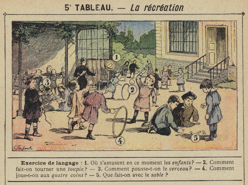 La rekreasyon (renkli taş) by Gustave Fraipont
