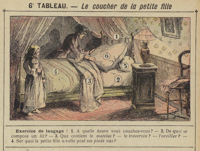 Küçük kızın yatma zamanı (renkli taş) by Gustave Fraipont