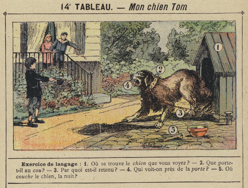 Köpeğim Tom (renkli taş) by Gustave Fraipont