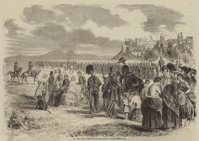 Stirling ve Clackmannan Milislerinin Gözden Geçirilmesi by Gustave Janet