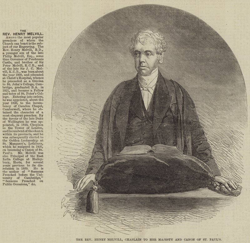 Muhterem Henry Melvill, Majestelerinin Papazı ve St Pauls Canon by Gustave Janet