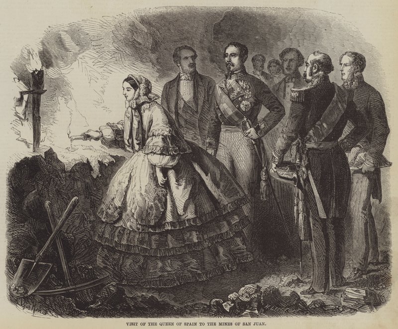 İspanya Kraliçesinin San Juan Madenlerini Ziyareti by Gustave Janet