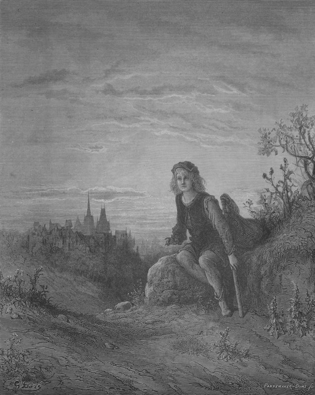 Dick Whittington Ecoutant Les Cloches De Highgate  by Gustave after Dore