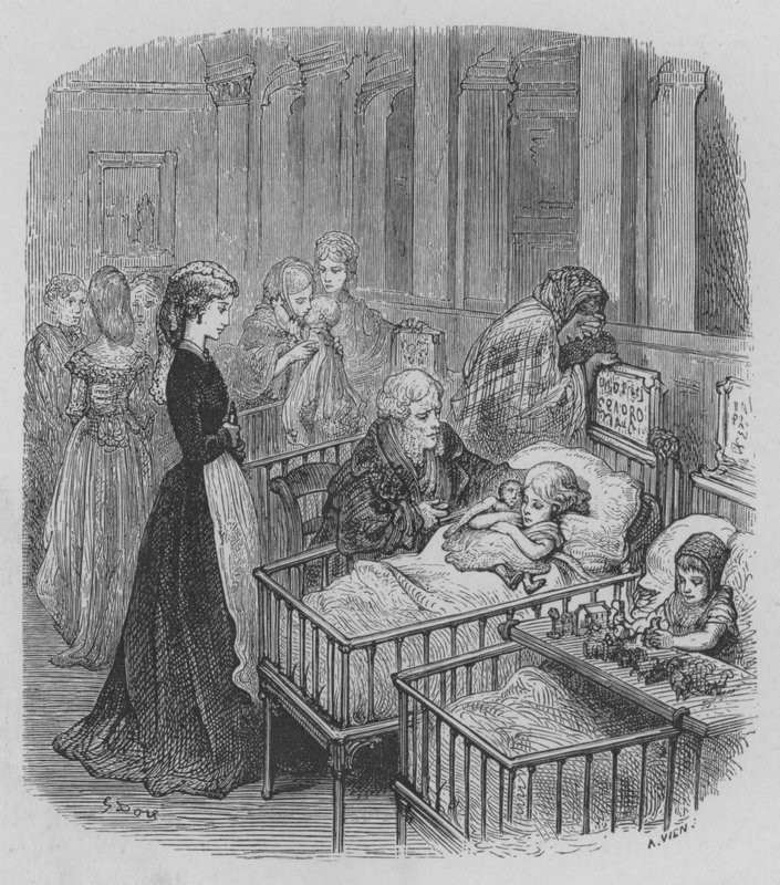 Hopital Pour Les Enfants  by Gustave after Dore
