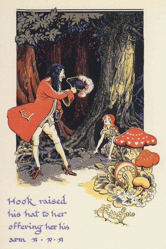 Peter Pan ve Wendy: Hook ona kolunu uzatarak şapkasını kaldırdı (renkli taş) by Gwynedd M. Hudson