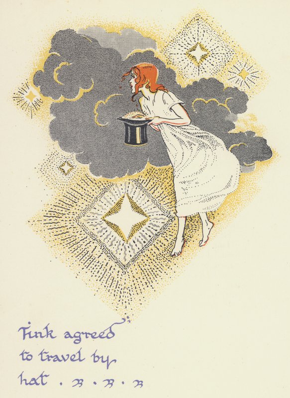 Peter Pan ve Wendy: Tink şapkayla seyahat etmeyi kabul etti (renkli taş) by Gwynedd M. Hudson