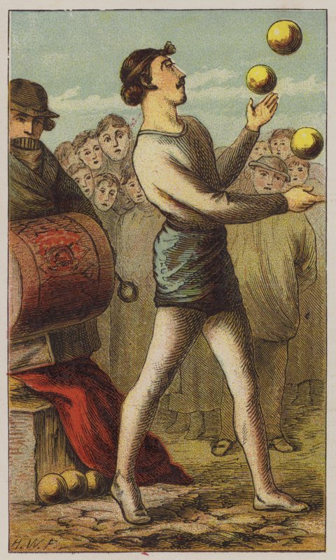 Akrobat (renkli taş) by H.W. (after) Petherick