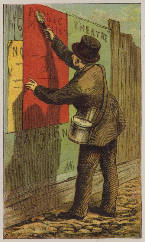 Bill Sticker (renkli lito) by H.W. (after) Petherick
