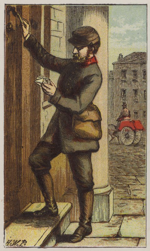 Postacı (renkli taş) by H.W. (after) Petherick