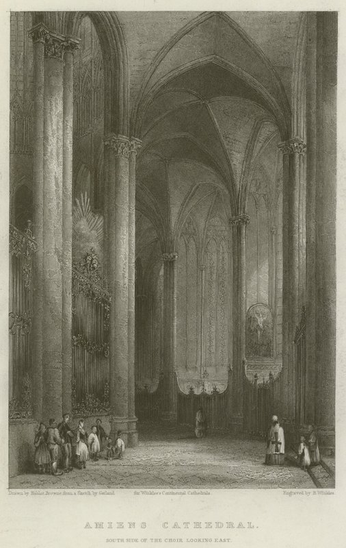 Amiens Katedrali, Koronun Güney Yakası Doğuya Bakıyor by Hablot Knight Browne