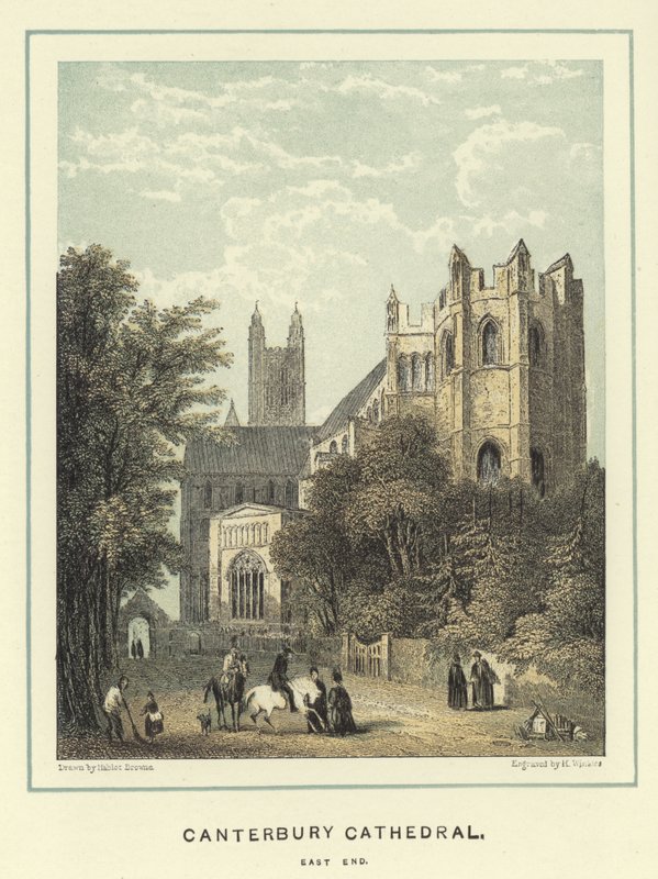 Canterbury Katedrali, doğu ucu by Hablot Knight Browne
