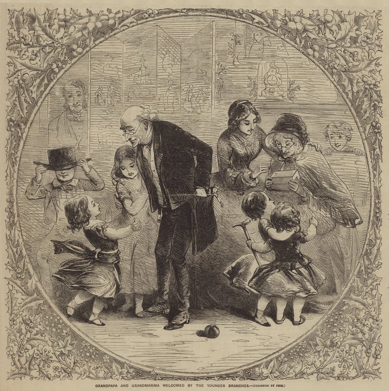 Büyükbaba ve Büyükanne Genç Şubeler tarafından karşılandı by Hablot Knight Browne