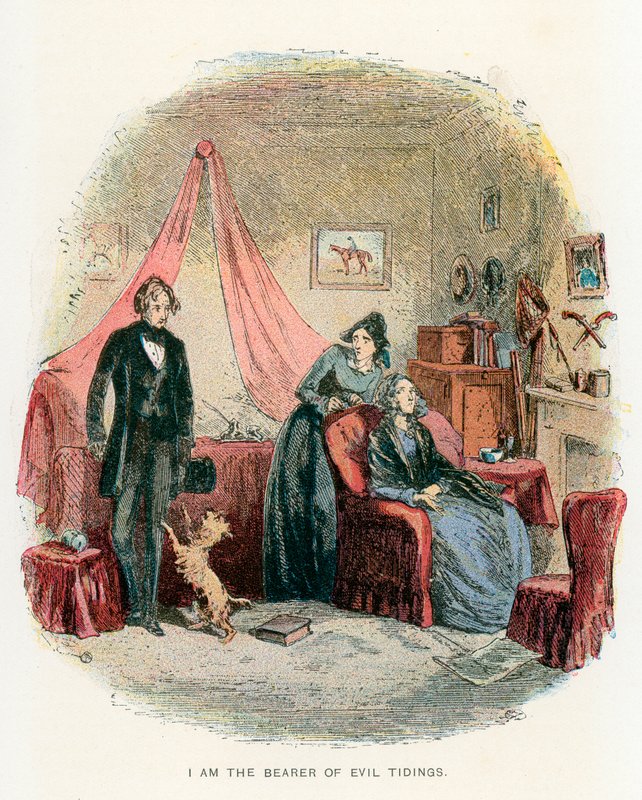 David Copperfield için İllüstrasyon by Hablot Knight Browne