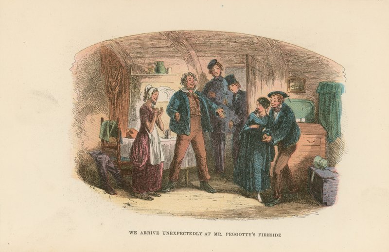 David Copperfield için İllüstrasyon by Hablot Knight Browne