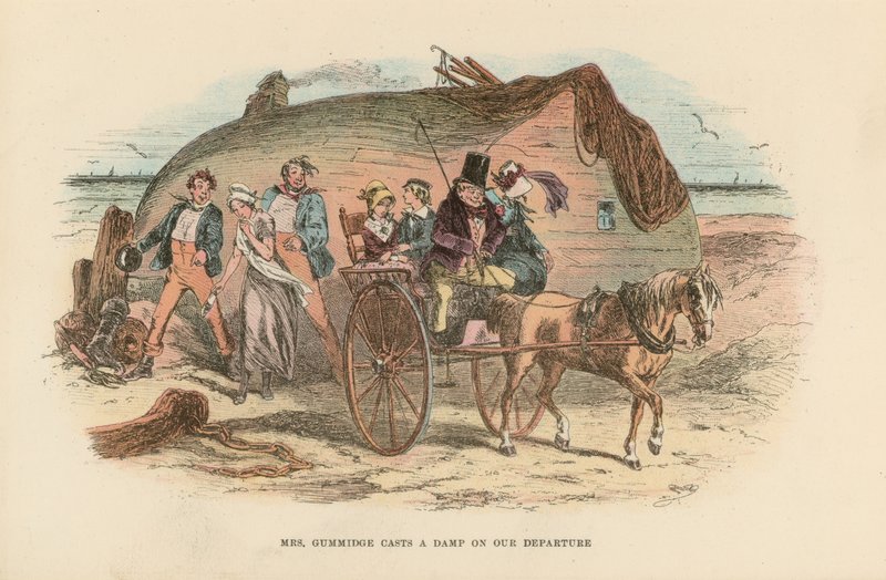 David Copperfield için İllüstrasyon by Hablot Knight Browne