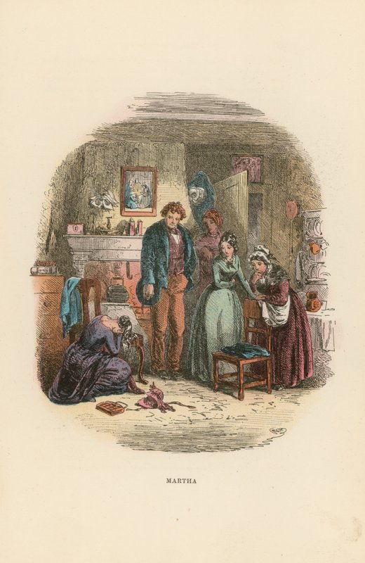 David Copperfield için İllüstrasyon by Hablot Knight Browne