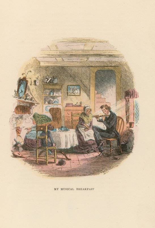 David Copperfield için İllüstrasyon by Hablot Knight Browne