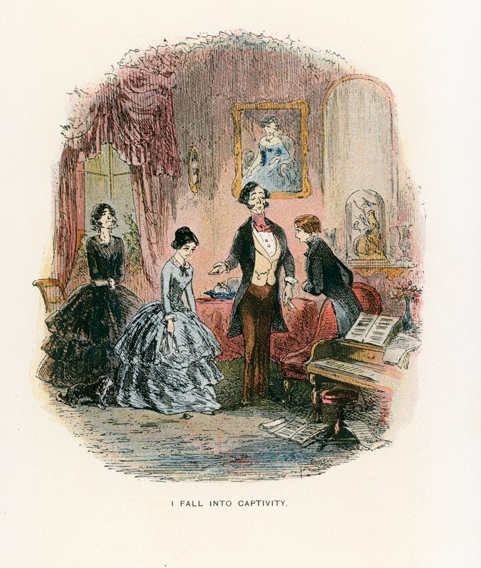 David Copperfield için İllüstrasyon by Hablot Knight Browne