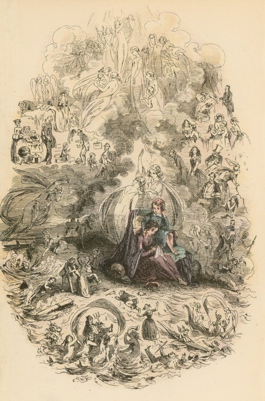 Dombey ve Oğul için İllüstrasyon by Hablot Knight Browne
