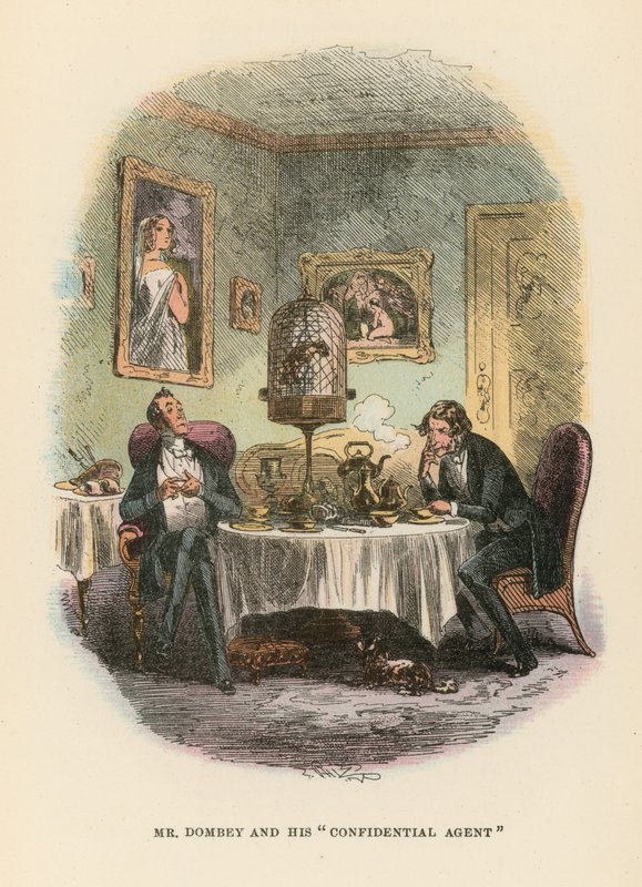 Dombey ve Oğul için İllüstrasyon by Hablot Knight Browne