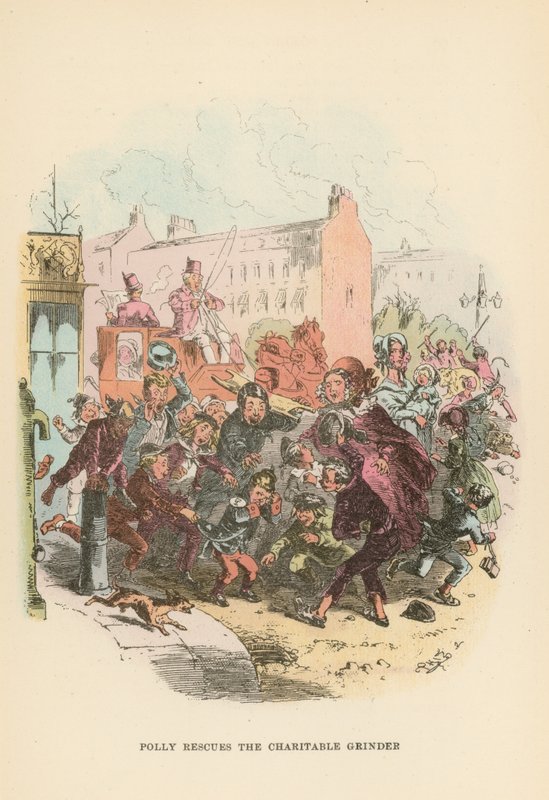 Osiers brú yfir ána Combapata by Hablot Knight Browne