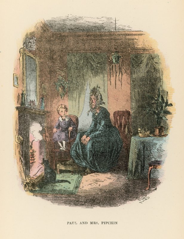 Dombey ve Oğul için İllüstrasyon by Hablot Knight Browne