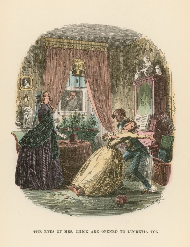 Dombey ve Oğul için İllüstrasyon by Hablot Knight Browne
