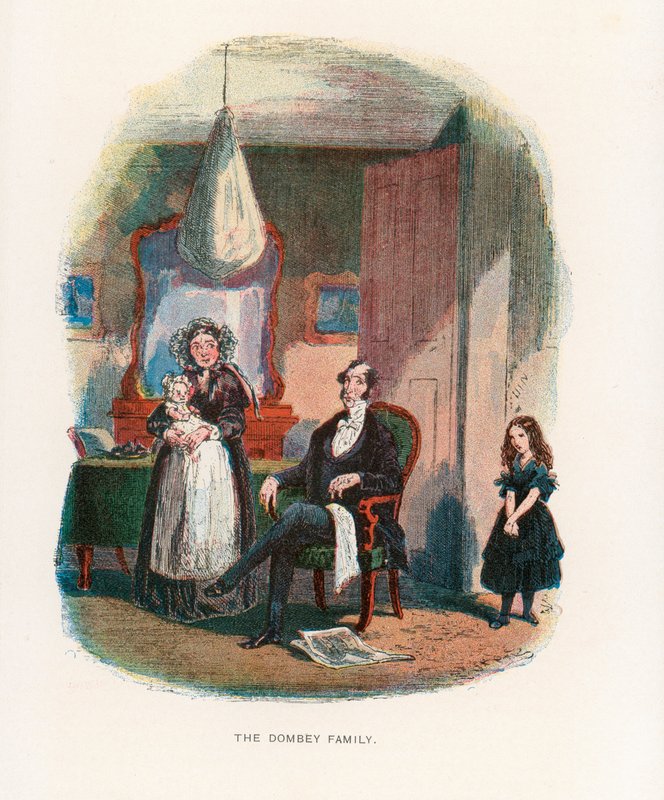 Dombey ve Oğul için İllüstrasyon by Hablot Knight Browne