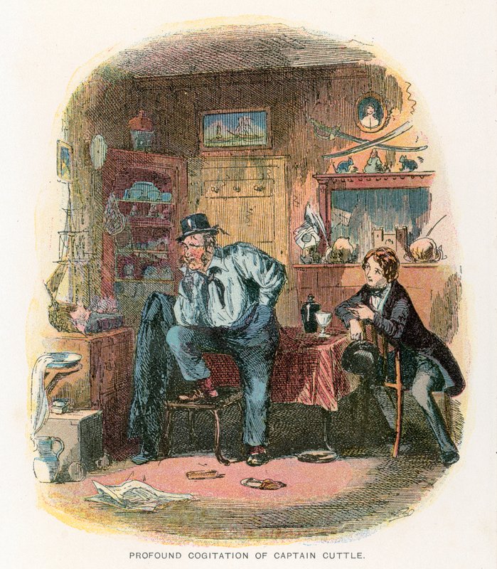Dombey ve Oğul için İllüstrasyon by Hablot Knight Browne