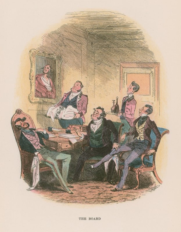 Martin Chuzzlewit için çizim by Hablot Knight Browne