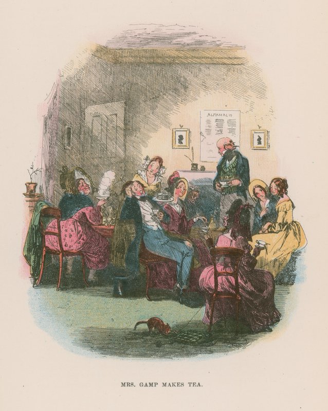 Martin Chuzzlewit için çizim by Hablot Knight Browne