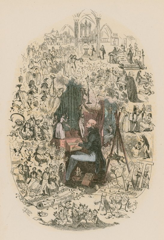Martin Chuzzlewit için çizim by Hablot Knight Browne