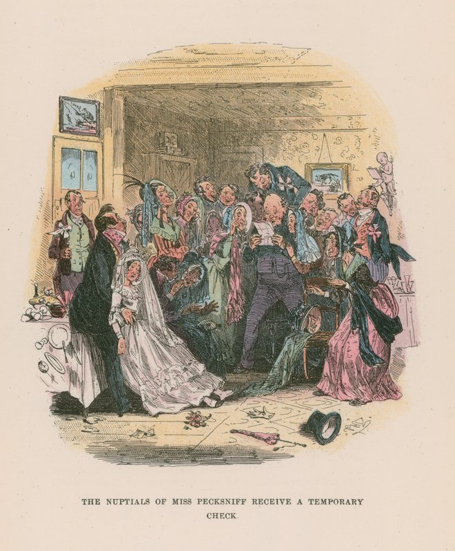 Martin Chuzzlewit için çizim by Hablot Knight Browne