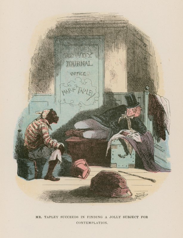 Martin Chuzzlewit için çizim by Hablot Knight Browne