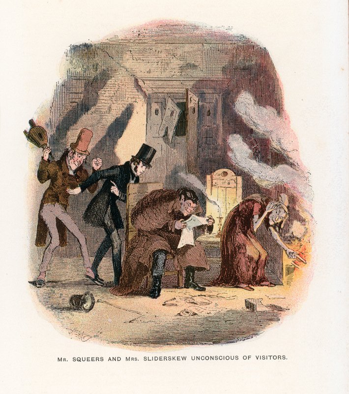 Nicholas Nickleby için İllüstrasyon by Hablot Knight Browne