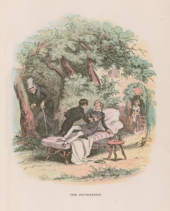 Portrett af konu sem ber kerti ki by Hablot Knight Browne