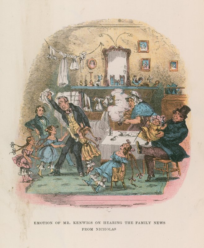 Nicholas Nickleby için İllüstrasyon by Hablot Knight Browne