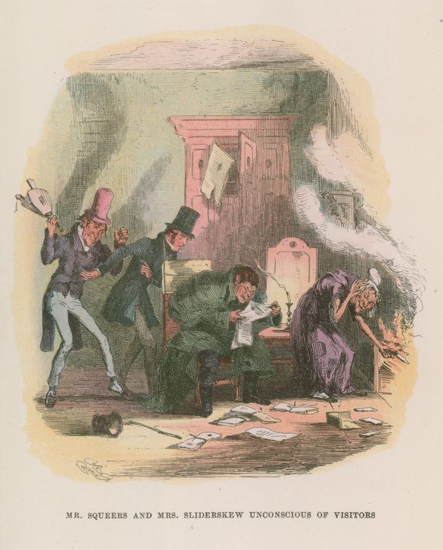 Nicholas Nickleby için İllüstrasyon by Hablot Knight Browne