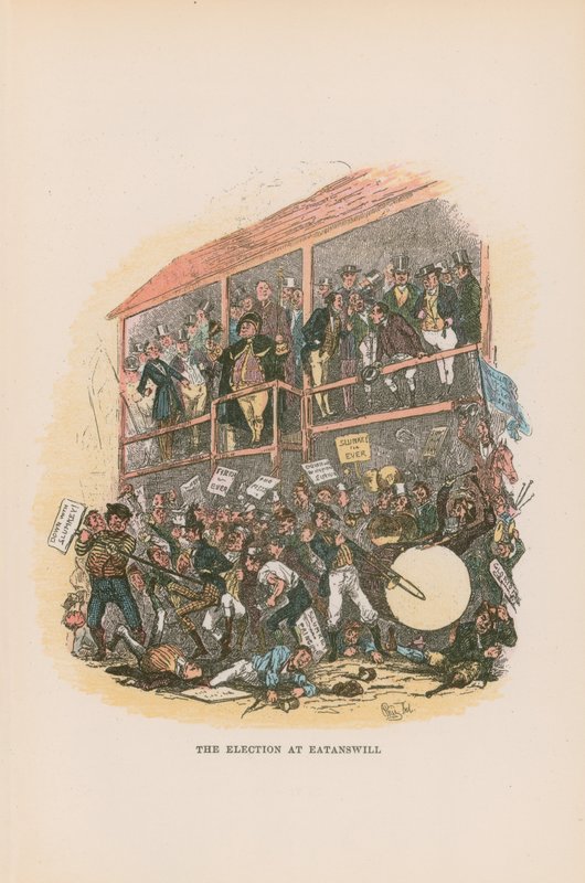 Pickwick Kağıtları için İllüstrasyon by Hablot Knight Browne