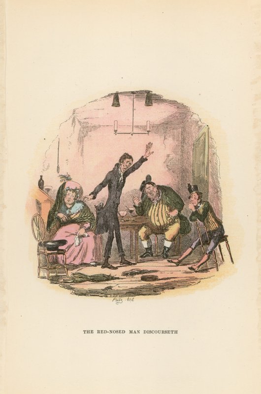 Pickwick Kağıtları için İllüstrasyon by Hablot Knight Browne