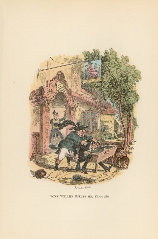 Pickwick Kağıtları için İllüstrasyon by Hablot Knight Browne