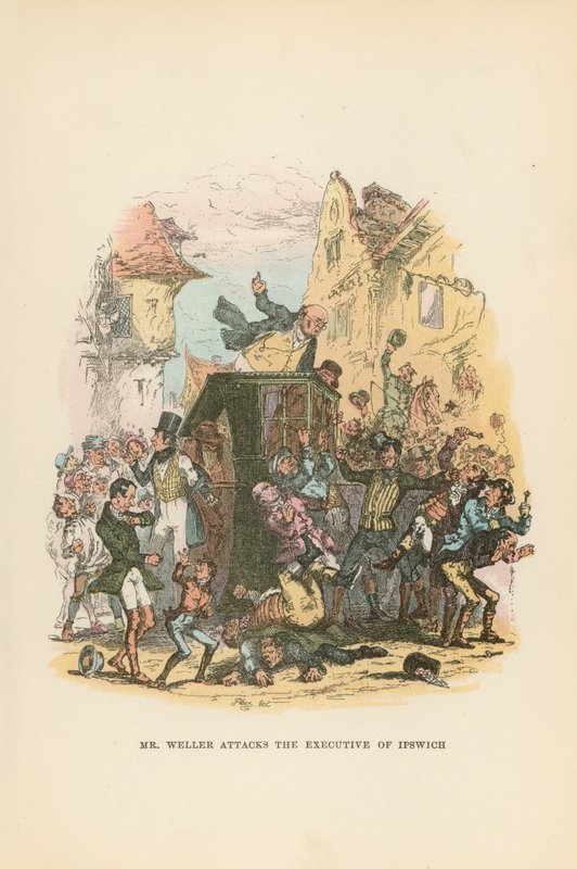 Pickwick Kağıtları için İllüstrasyon by Hablot Knight Browne