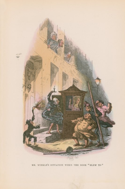 Pickwick Kağıtları için İllüstrasyon by Hablot Knight Browne