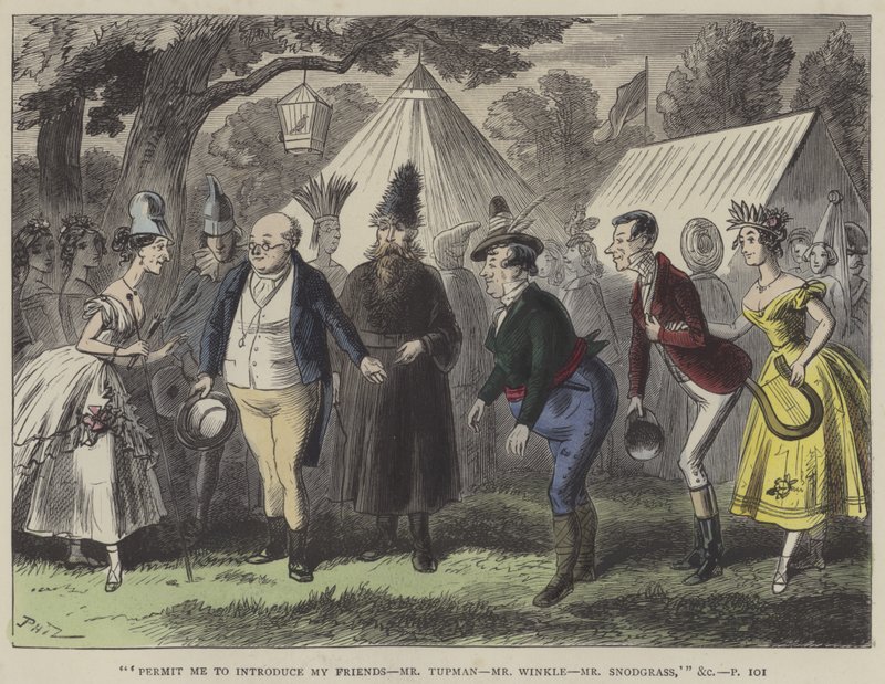 Pickwick Kağıtları için İllüstrasyon by Hablot Knight Browne