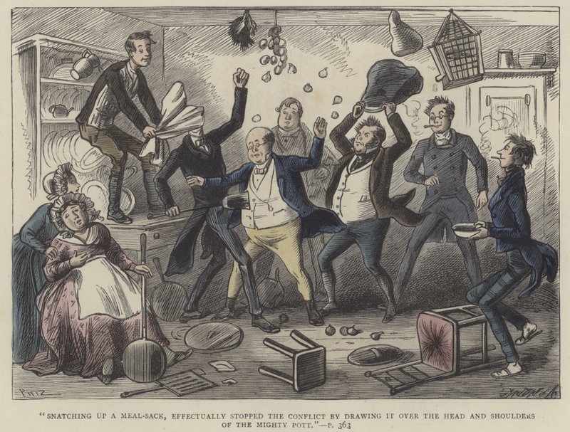 Pickwick Kağıtları için İllüstrasyon by Hablot Knight Browne