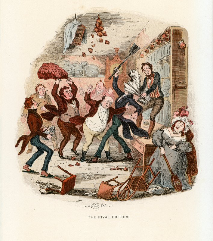 Pickwick Kağıtları için İllüstrasyon by Hablot Knight Browne