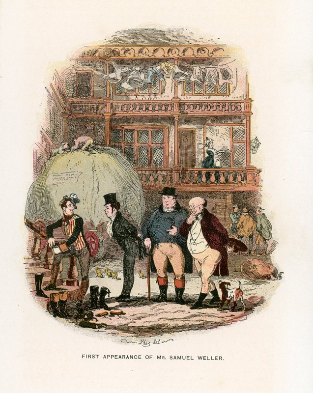 Pickwick Kağıtları için İllüstrasyon by Hablot Knight Browne