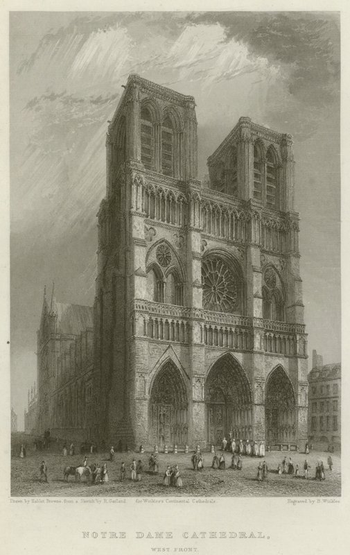 Notre Dame Katedrali, Batı Cephesi by Hablot Knight Browne