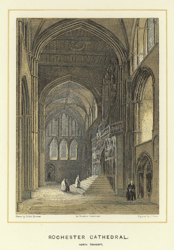 Rochester Katedrali, kuzey transept by Hablot Knight Browne